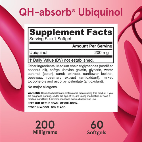 Suplemento Jarrow Formulas Qh-absorb 200 Mg Co-q10 60 Softge