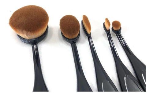 Set De Brochas Cepillo Oval De Maquillaje X 5 Unidades