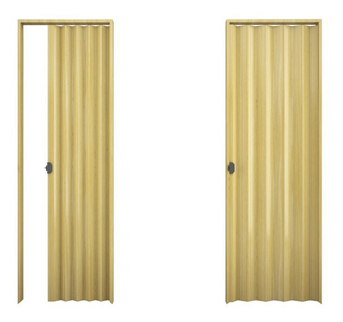 Imagen 1 de 4 de Puertas Plegables Pvc Madera Natural 0.70 X 2.10 -smf