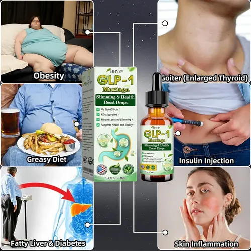 Hhvb Glp-1 Moringa Drops, Advanced Glp-1 Supplement Drops,