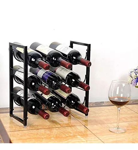 Sorbus® Botellero apilable de 3 niveles, estantes redondos de estilo  clásico para botellas, perfecto para bar, bodega, sótano, gabinete,  despensa