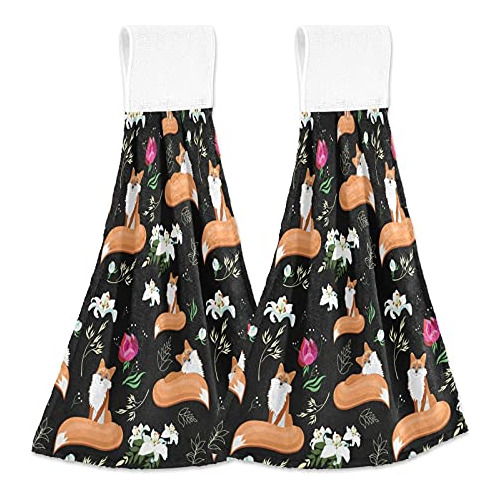 2 Toalla Cocina Colgante Floral Zorro Otoñal Linda Uso