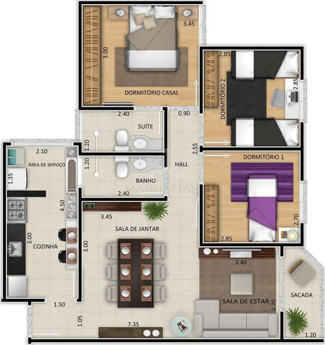 Imagem 10 de 11 de Apartamento À Venda Em Jardim Santa Rosa - Ap001620