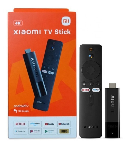 Imagen 2 de 8 de Tv Stick Xiaomi 4k Mdz-27-aa De Voz 4k 8gb 2g Chrome Netflix
