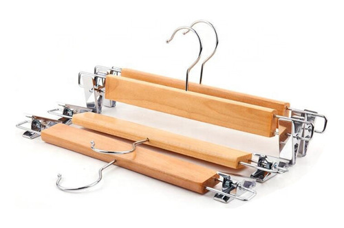 Imagen 6 de 9 de Percha De Madera Para Pantalon X 50