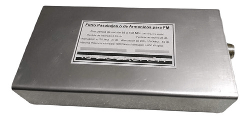 Filtro Pasa Bajos Armonicas Y Espurias Para Montaje Externo