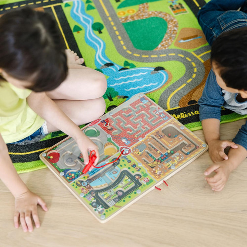 Tabla De Rompecabezas Magnética 4 En 1 De Madera Para Niños