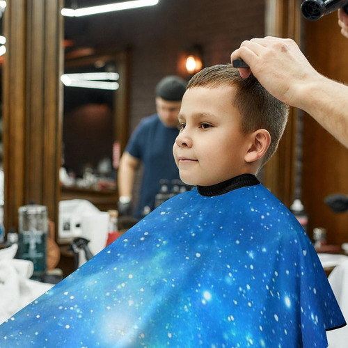 Cabo De Peluquero Personalizado Niños Delantal Corte Salón Nombre Del Diseño Color