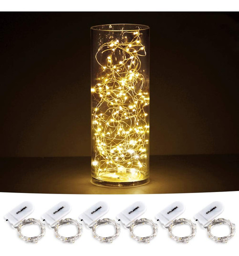 Cylapex 6 Paquetes De Luces De Hadas Con Pilas, 20 Led En...