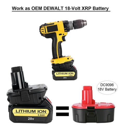 20v Adaptador De Batería Dca1820 Para Dewalt 18v Herramienta