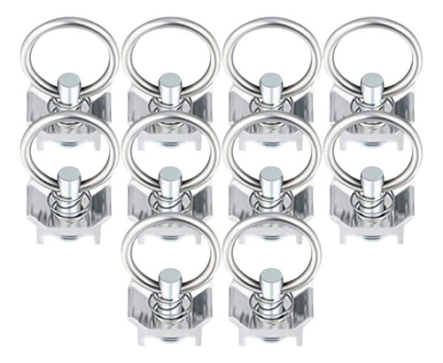 10pcs Single Stud Fitting L Track, Com Anel Redondo
