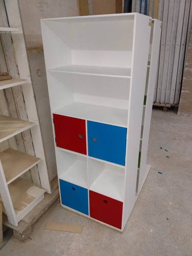 Mueble Organizador Cubos Con 2 Puertas Y 2 Cajones De Apoyo