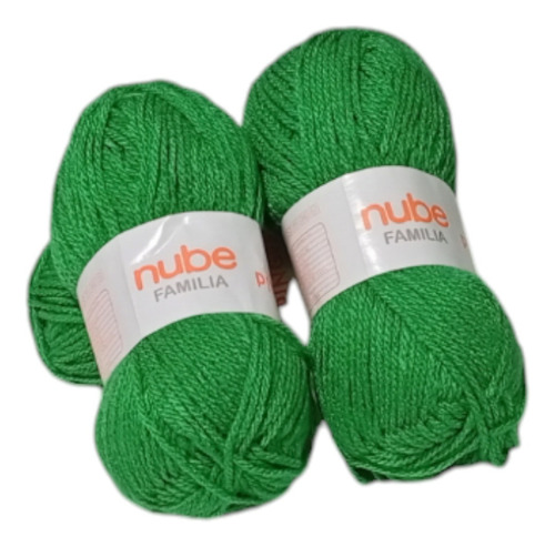 Ovillos De Lana 40 Gr Cada Uno Pack Por 3 Nube Familia Verde Loro