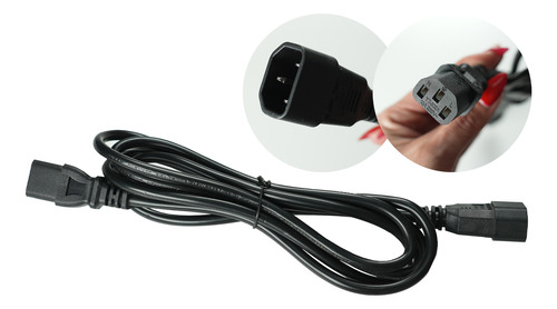 Cable Alimentacion Premium 220v 10a C13-c14 2m Cpu Monitor