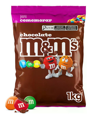 Confeito De Chocolate Ao Leite M&m's Pacote 1kg