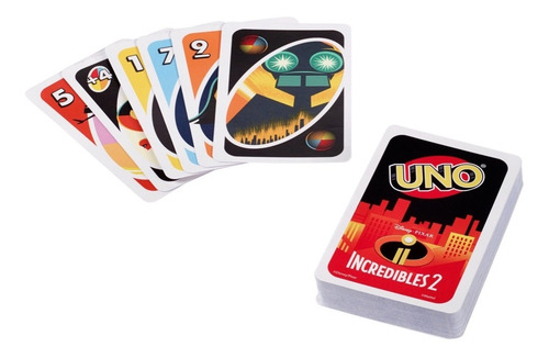 Uno Versión Los Increíbles 2 Edición Especial Juego Cartas
