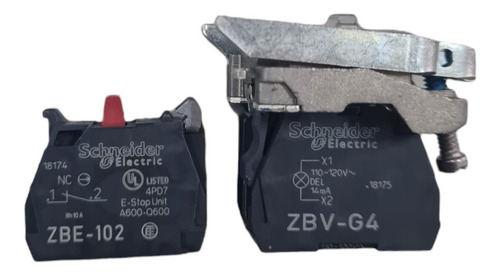 Base Para Luz Piloto Rojo Zb4bw0g45 1n.o+1n.c 110v Schneider