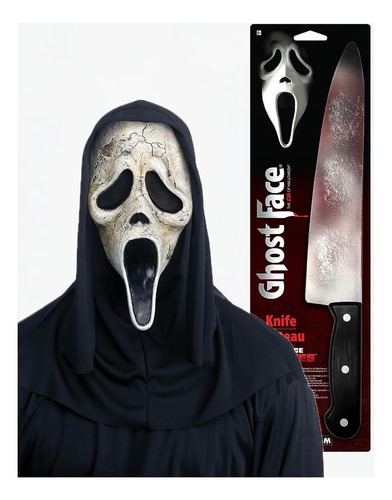 Mascara Ghostface Aged Scream 6 Original Cuchillo Carnicero