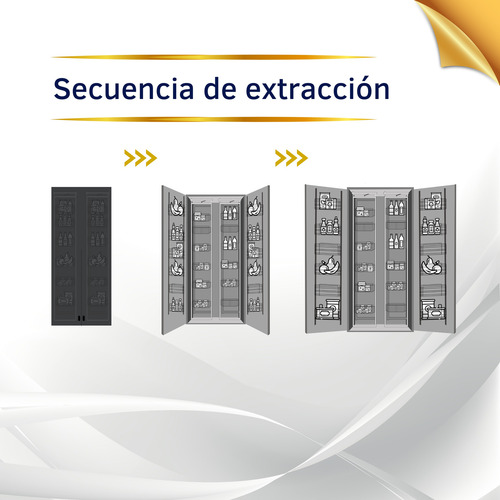 Alacena Extraíble Doble Acero Para Cocina Integral ***