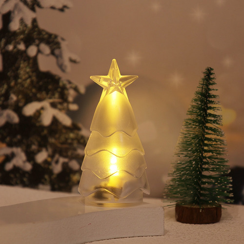 Luz Nocturna Brillante Con Forma De Árbol De Navidad Con For