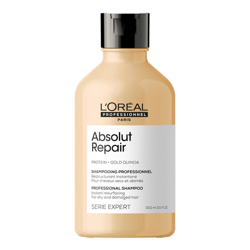 Imagen 4 de 12 de Set Absolut Repair Shampoo + Máscara Dorada L'oréal Pro