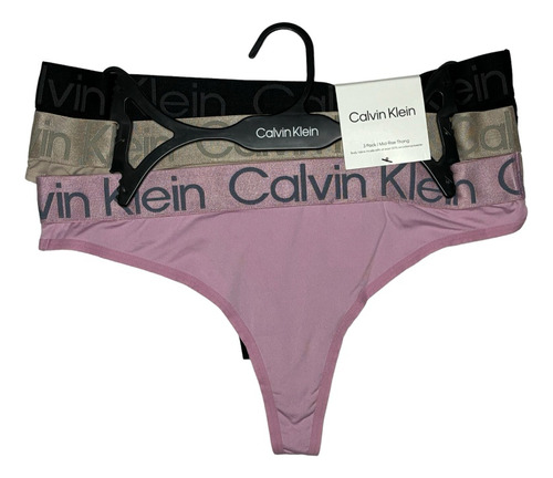 Tangas Set 3 Pieza De Dama Talla M Original Calvin Klein.