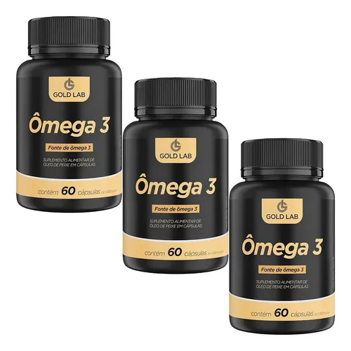 Ômega 3 Gold Lab - Combate Colesterol E Triglicérides | MercadoLivre