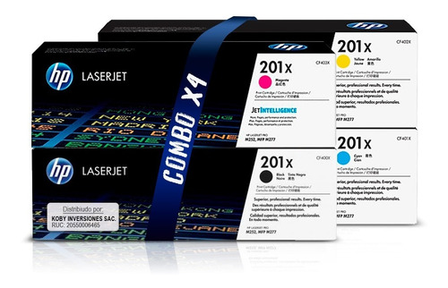 Hp 201x Kit X4 Toner Original Laser M277dw M252dw C+m+y+bk