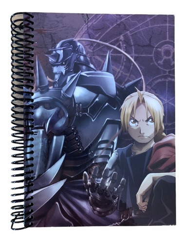 Cuaderno Rayado A5 Tapa Dura / Stickers Fullmetal Alchemist