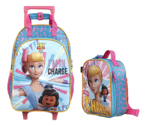 Kit Mochila Rodinhas G Lancheira Toy Story 4 Dermiwil