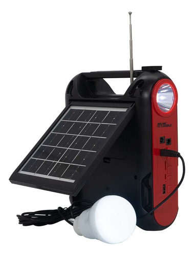 Parlante Con Carga Solar Bluetooth Sy-108 Mymobile Color Rojo 110v