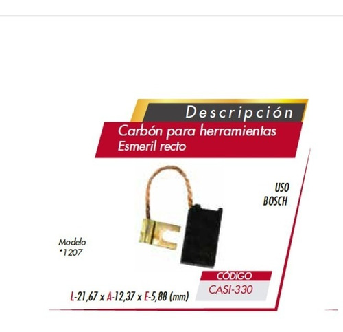 Carbon Esmeril Recto Recto 1207 Bosch Casi-330