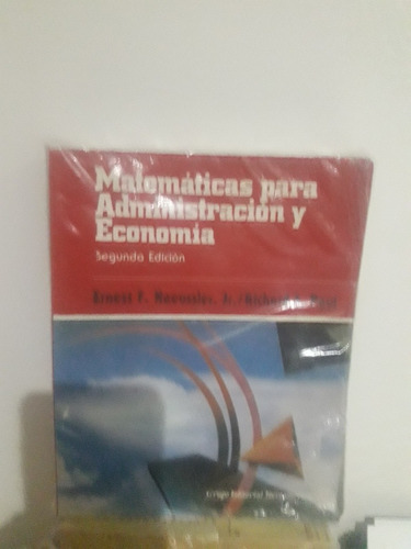 Matemáticas Para Administración Y Economia