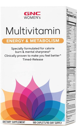 Women's Multivitamínico Energy & Metabolism - Gnc 180 Cáps