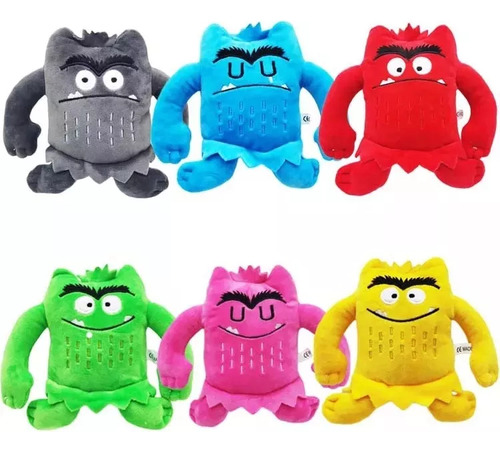 - Peluche Color Monster Mi Monstruo Emocional 6uds -