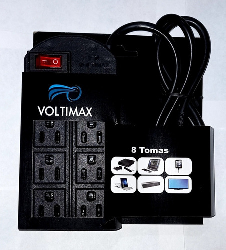 Multitoma Regleta De 8 Tomas Con Fusible Voltimax