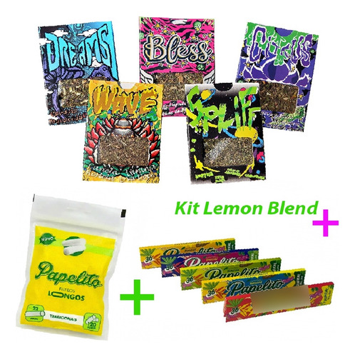 Kumbaya Lemon Blend Kit Com 5 Sedas + Filtro Papelito