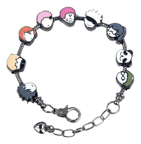 Jujutsu Kaisen Cartoon Character Charm Bracelet 1pcs Color Rosa Diámetro 23 Cm Largo 1 Cm