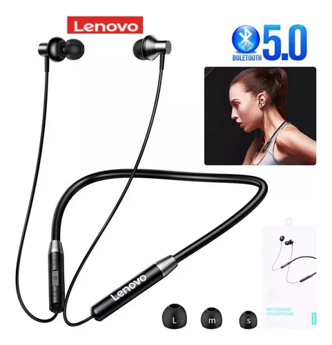 Lenovo HE15-BK Auriculares Deportivos Bluetooth Negros