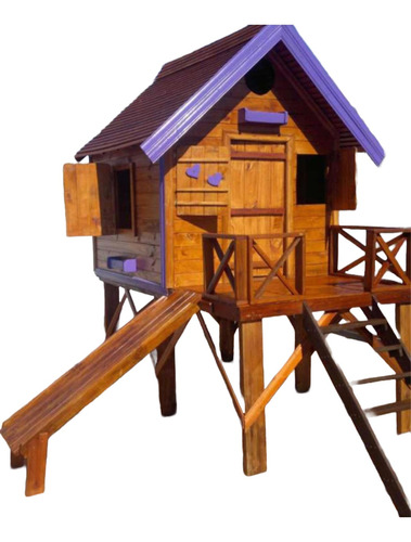 Casita Infantil De Madera Maciza Exterior Premium Resiste