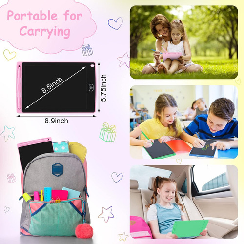 6 Paquete De Tableta De Escritura Lcd Para Niños, Tablero De