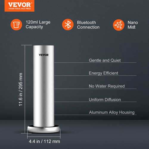 Difusor De Aroma 120ml Inteligente Bluetooth 1000 M Vevor