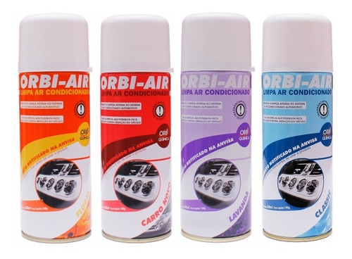 Imagem 1 de 1 de Kit 12 Unidades - Spray Limpa Ar Condicionado Orbi-air