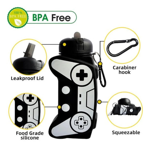 Botella Termo Vaso Portatil En Forma De Control Gaming Aleatorio