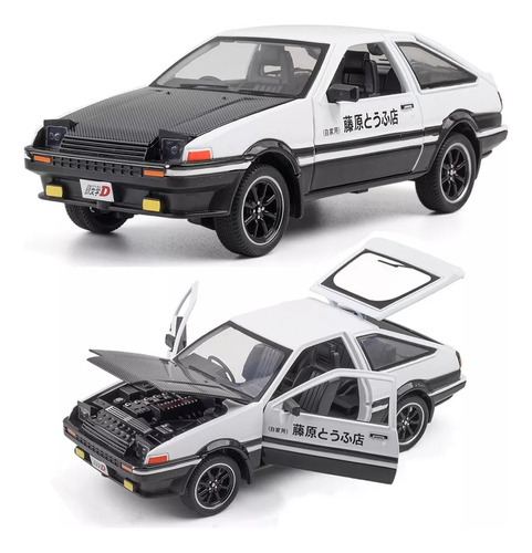 Initial D Toyota Corolla Ae86 Miniatura Metal Coche 1/24 H