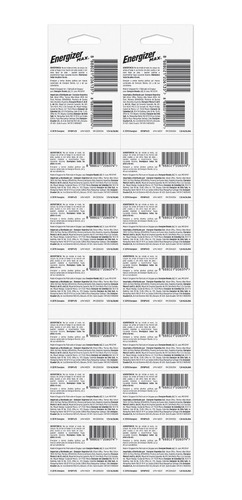 Pila Energizer Max Aa Alcalina Tira 12 Unidades