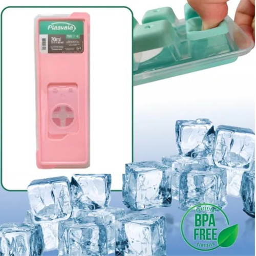 Forma De Silicone Gelo Papinha Com Tampa 12 Cubos Livre Bpa