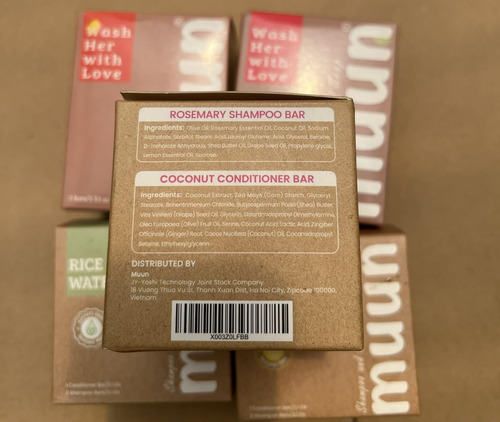 Set De ChampĂș Y Acondicionador En Barra Muun Rosemary Hair G