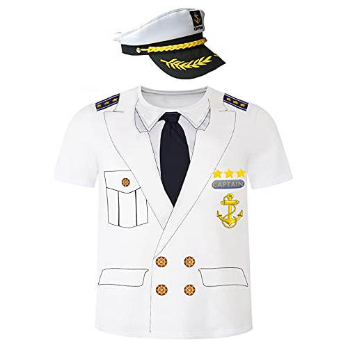 Camiseta De Capitán De Barco Divertida Hombres, Tema N...