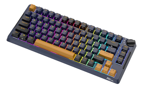 Teclado Royal Kludge Rk-h81 Star Night Sky Cyan Switch Idioma Inglés Us